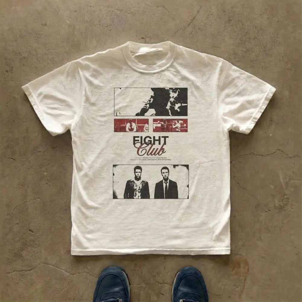 Camiseta con gráfico de cita de película, camiseta de la película Fight Club, camiseta con gráfico de David Fincher, camiseta informal con estampado de manga corta para todas las estaciones, unisex