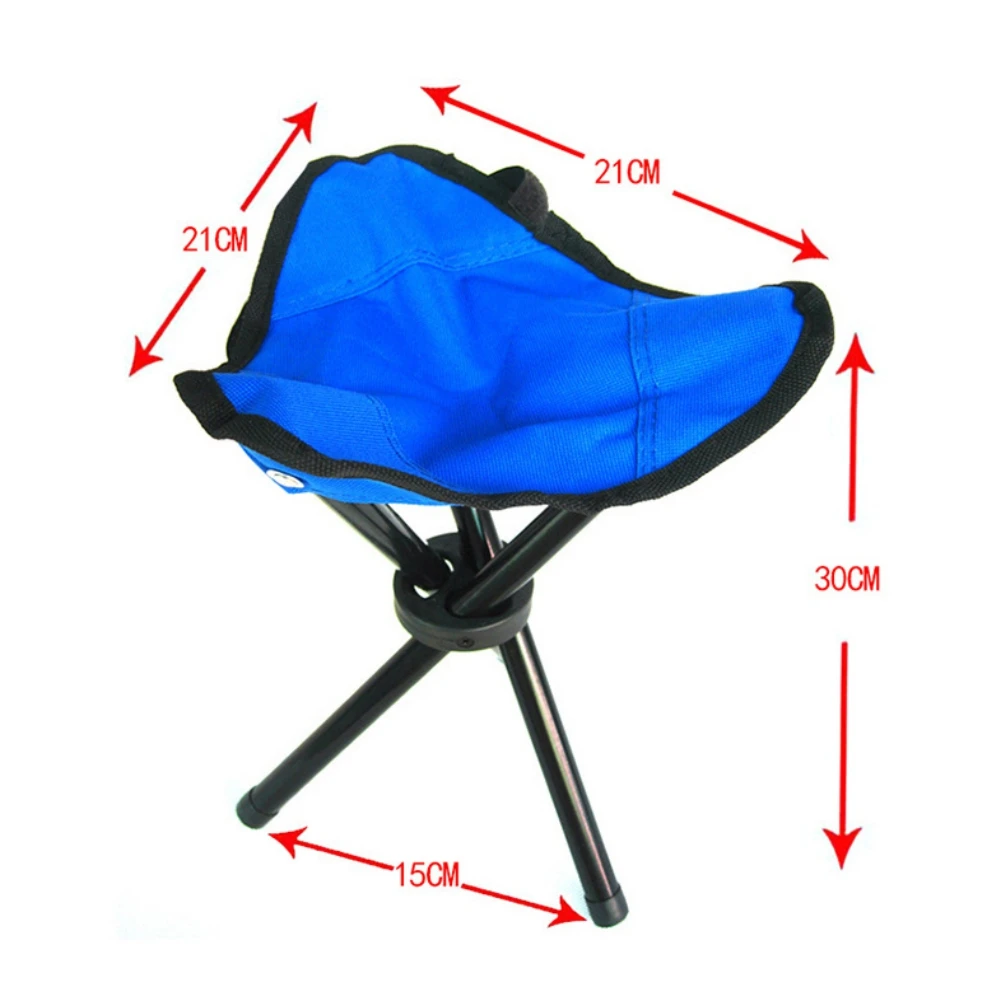 Silla plegable portátil de ocio al aire libre, taburete de tres patas para acampar, viajar, Picnic, actividades al aire libre, accesorios de pesca