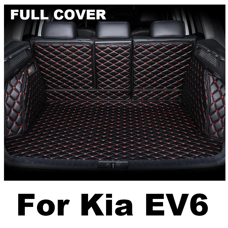 

Car Rear Trunk Mats Car Mat For Kia EV6 CV 2022 2023 2024 Leather Trunk Storage Pad Car Mats Set Tray Carpet Mud Car Accessorie