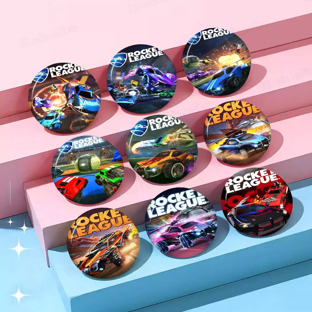 Rocket League Game Creative Pins Funny Round Snap-in Brooch Badge Backpack Hat Accessories Jewelry Gifts for Friend