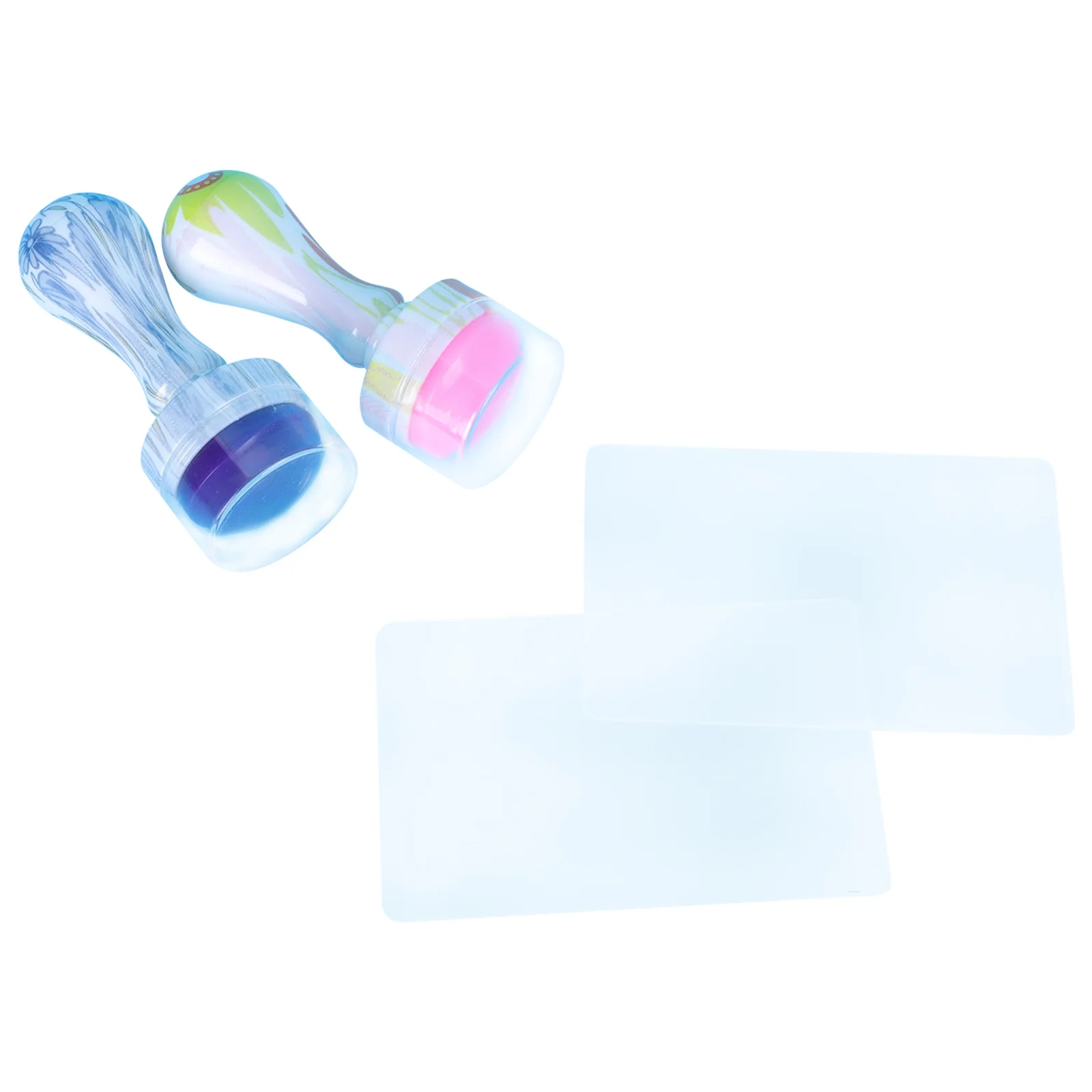 

2Sets Nail Art Stamper Tools Durable Manicure Accessory Nail Stamping Stamper for DIY Home Art Stamping Tool