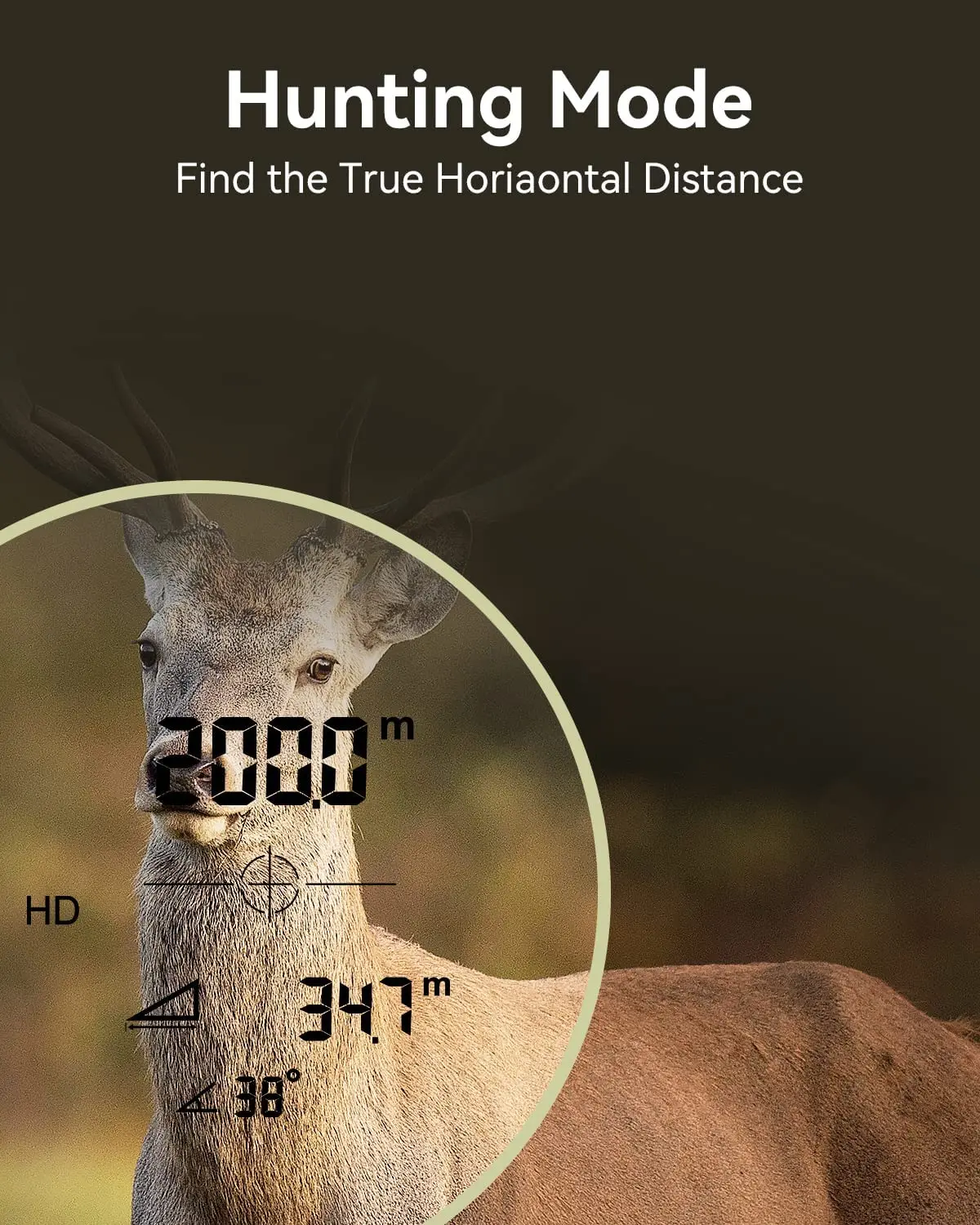 Mileseey PF2H Laser Rangefinder For Hunting, Range 800m/Yard ±0.5m 6x Magnify,Rechargeable Distance Meter For Wildlife Catch