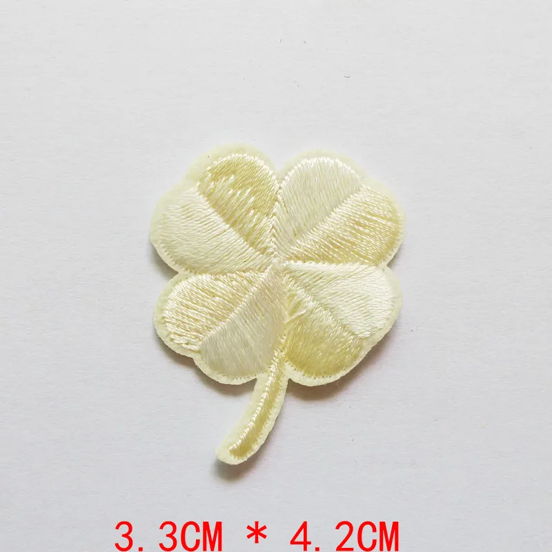 10Pcs Lucky Clover Stickerei Patches Nähen Applique Eisen Auf Für Kleidung Kleid T-shirt Schuhe DIY Handwerk Reparatur Loch Aufkleber nette