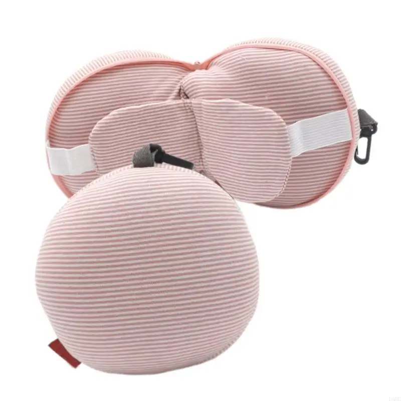 Portable PP Cotton Neck Rest With Detachable Eye Cover Convenient for Traveler