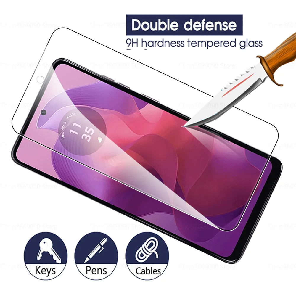 3PCS Protective Glass Case For Motorola Moto G24 Power Tempered Film Moto Rola G 24 24G MotoG24 6.56inch Screen Protectors Cover