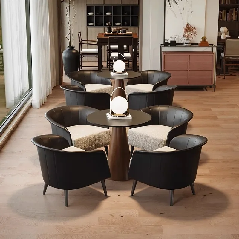 Light luxury negotiation sofa chair, hotel homestay reception, office reception, business negotiation leisure one table