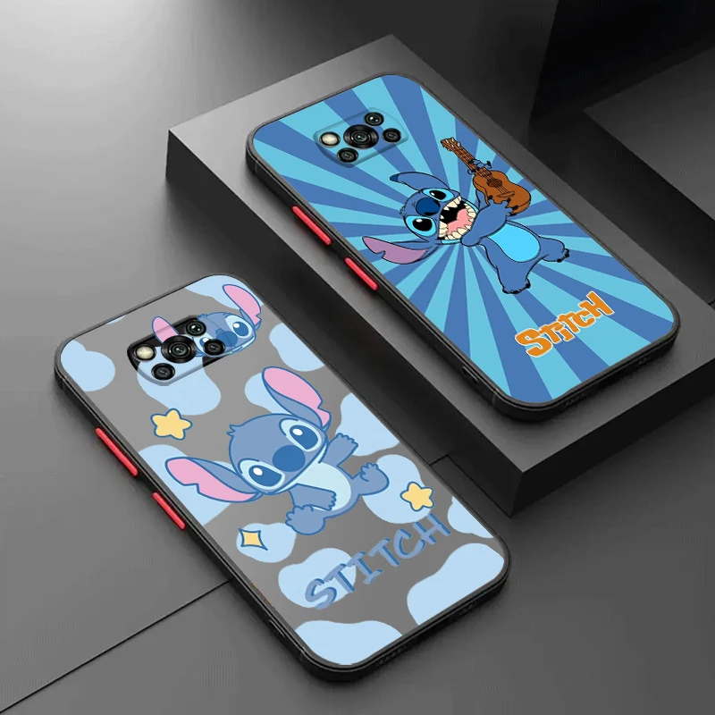 

Disney Stitch Cute Frosted Translucent For Xiaomi Mi Poco X5 X4 X3 M6 M5S M5 M4 M3 F5 F4 F3 GT Pro 5G TPU Phone Case