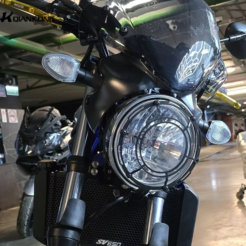 

For Suzuki SV650 / X ABS Cafe Racer / ABS 2016-2019-2024-2025-2026 Headlight Bracket Guard Cover Grill Protector Motorcycle