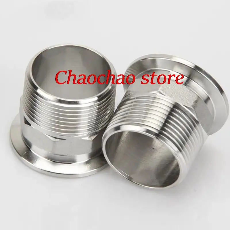 

1Pcs DN15-DN50 Stainless Steel SS304 Sanitary Male Threaded Ferrule Pipe Fittings Tri Clamp Type