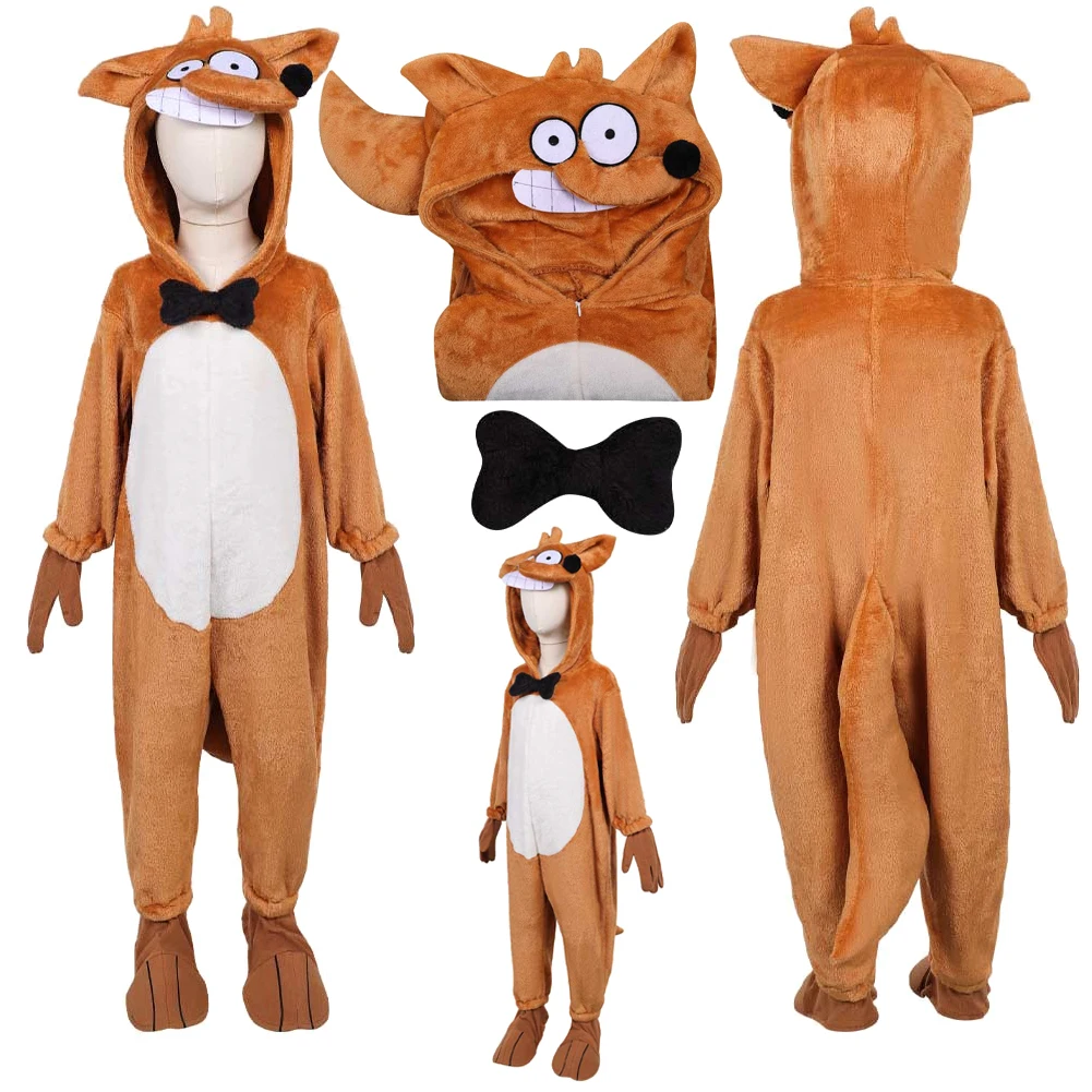 

2017 Movie Big Bad Fox And Tales Cosplay Fox Le renard Jumpsuit Clothes Party Disguise Halloween Costume Carnival Outfit Suit
