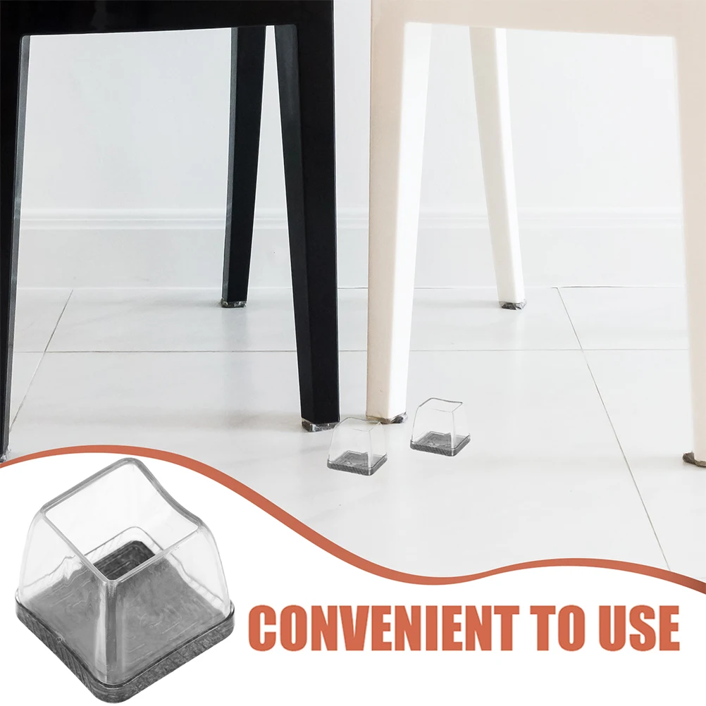 

4pcs Silicone Floor Protectors Anti Scratch Chair Leg Covers Table Feet Caps Furniture Accessories Reusable Chair Foot