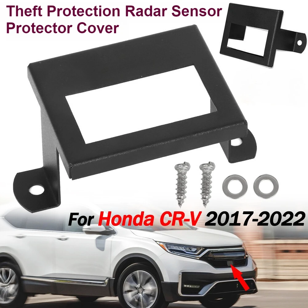Theft Protection Radar Sensor Protector Cover For Honda CRV CR-V 2017-2022 Black