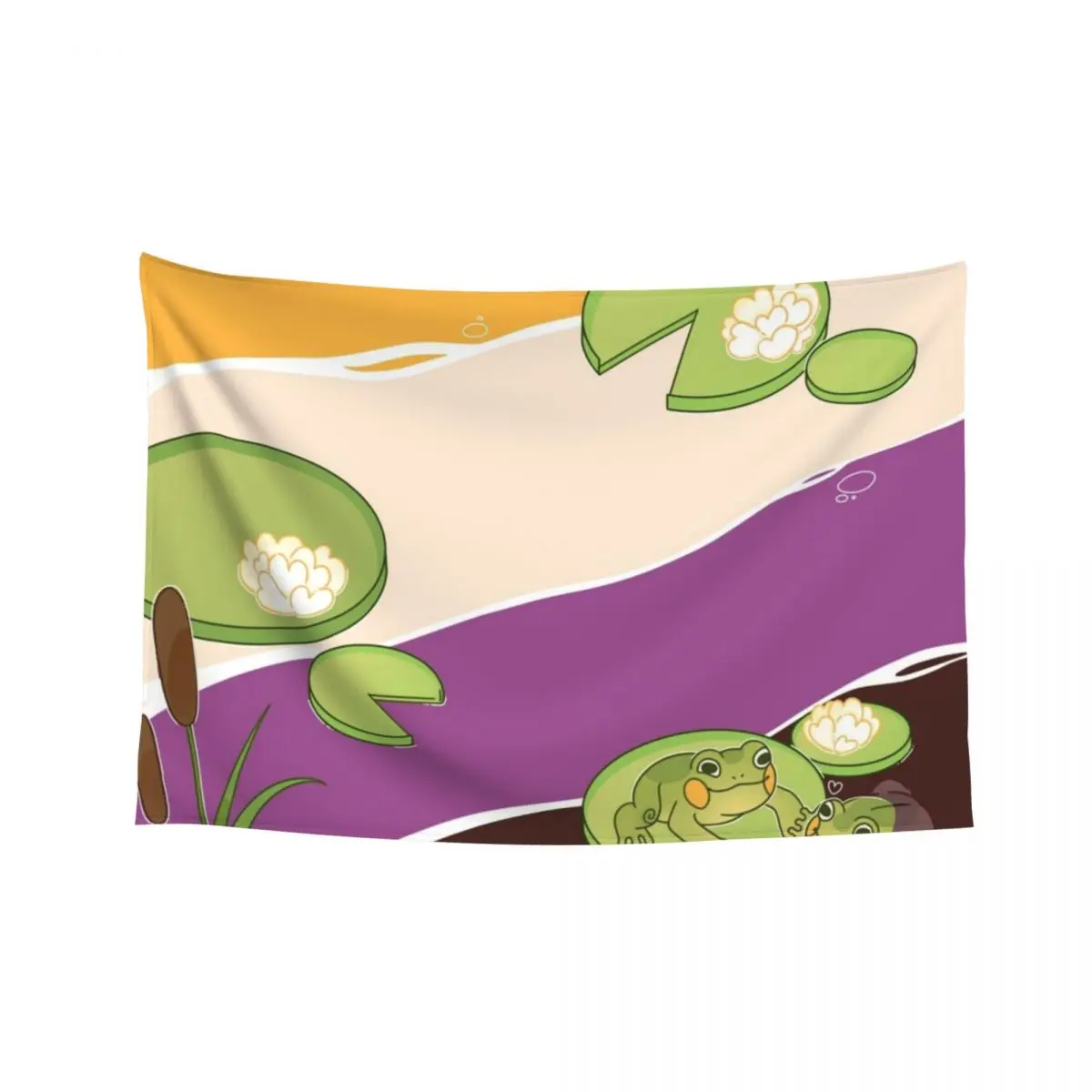 

Nonbinary Pride Froggy Flag Tapestry Decorations For Room Wall Mural Wall Hanging Wall Tapestry