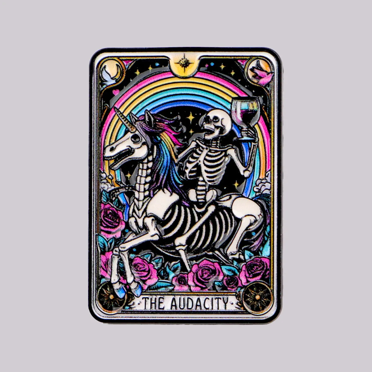 Skeleton Tarot Enamel Pin 