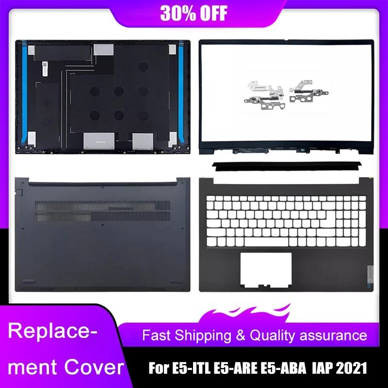 New Laptop LCD Back Top Cover For Lenovo E5-ITL E5-ARE E5-ABA IAP 2021 Front Bezel Hinges Hinge Cover Palmrest Upper Bottom Case