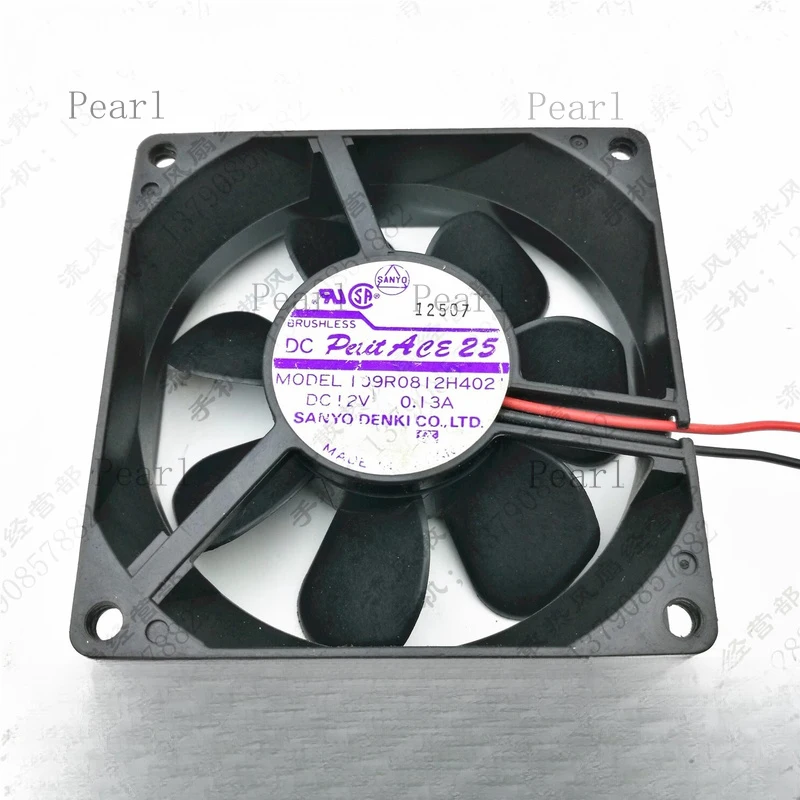 

S For Sanyo 109R0812H402 8025 DC12V 0.13A 8CM 2-Wire Silent Cooling Fan