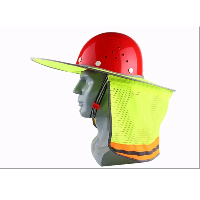 Summer Sun Shade Safety Hard Hat Neck Shield Helmets Reflective Stripe Useful Mesh Reflective Cap Cover for Construction Workers