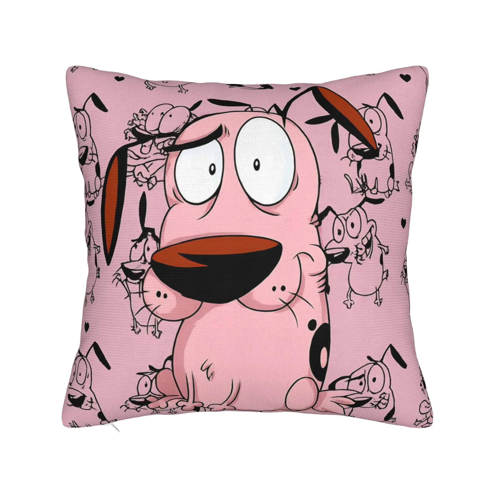 Decorative Pillow Cover Courage the Cowardly Dog-D Merch Home  Pillow Case Cover Zippered Multiple Sizes