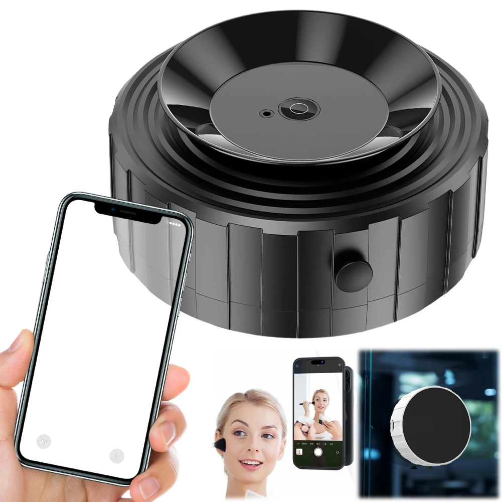 Air Suction Magnetic Intelligent Mobile Phone Holder 360 Rotation Car Phone Bracket for Car Mirror Gym Bath & All Smooth Surface