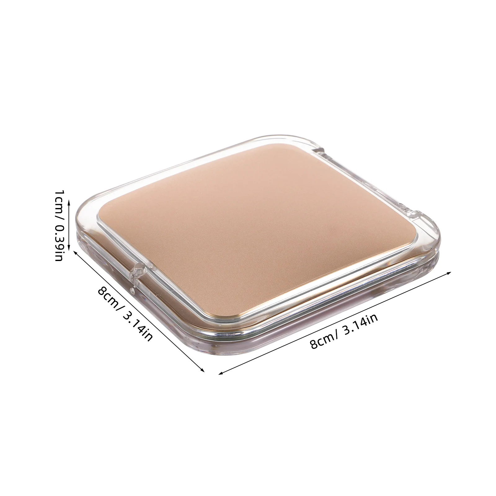 Mini espelho de maquiagem quadrado 10x ampliação dobrável espelho portátil para bolsa de viagem bolso handheld retoque ferramenta