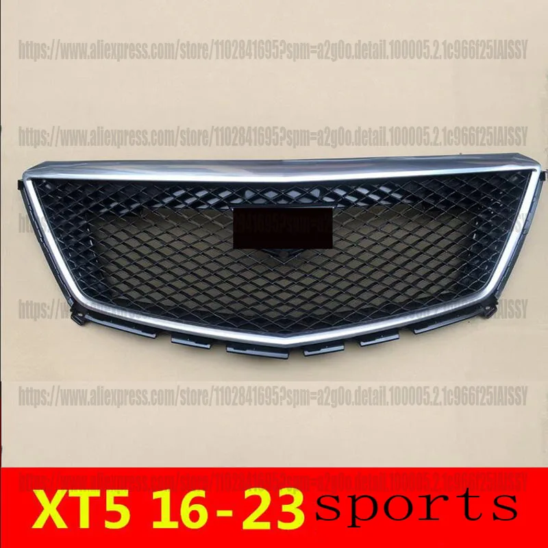 For  Cadillac XT5 2016 2017 2018 2019 2020 2021 2022 2023 Front Bumper Mesh star Grill Grille trim car acesssories