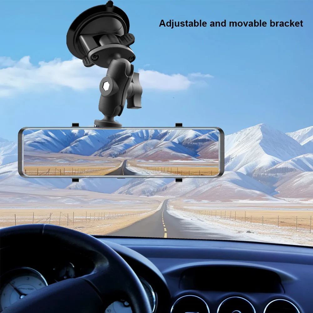 HGDO Universal Suction Mount Holder Aluminum Alloy Arm Bracket for Car Rear View Mirror Dash Cam Windshield Camera Holder Stand