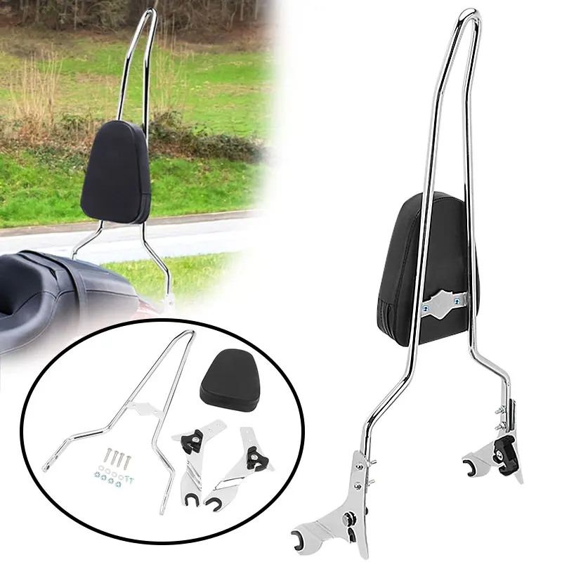 

Chrome Motorcycle Detachable Passenger Sissy Bar Rear Backrest For Harley Touring Road King Electra Glide Ultra Limited 09-23
