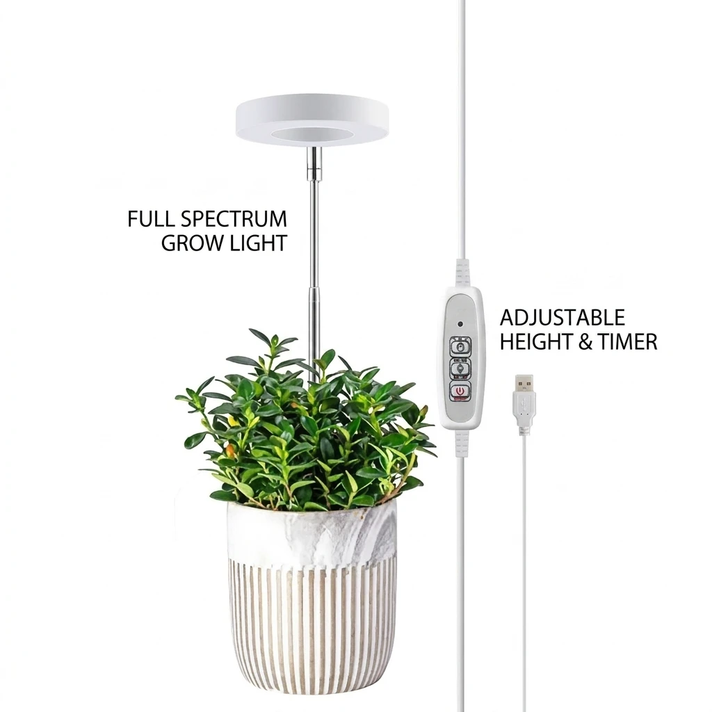 

Солнечная светодиодная лампа полного спектра для растений, 4 режима яркости, телескопическая напольная лампа для суккулентов и цветов