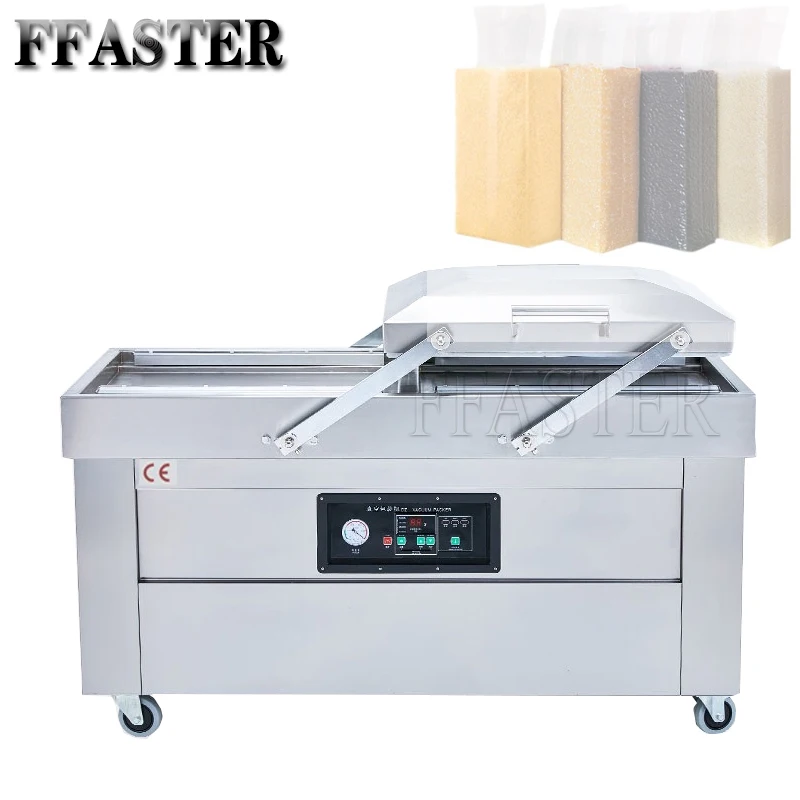 

Double Chamber Vacuum Sealer Commercial Food Meat Vaccum Packing Sealing Machine