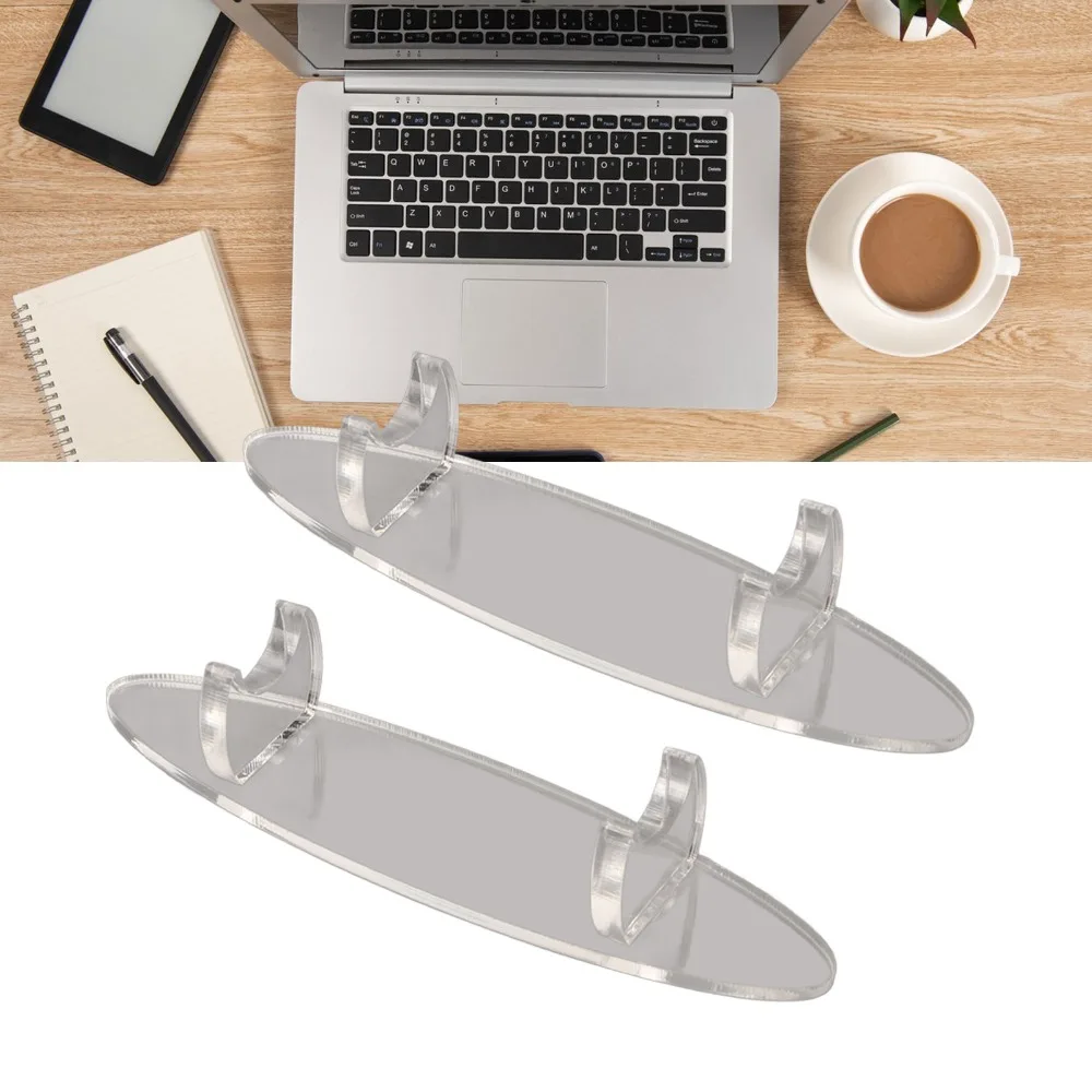 2Pcs Sturdy Acrylic Pen Holder 2pcs Set Desktop Desk Organizer Transparent/Black Creative Display Stand Makeup Storage