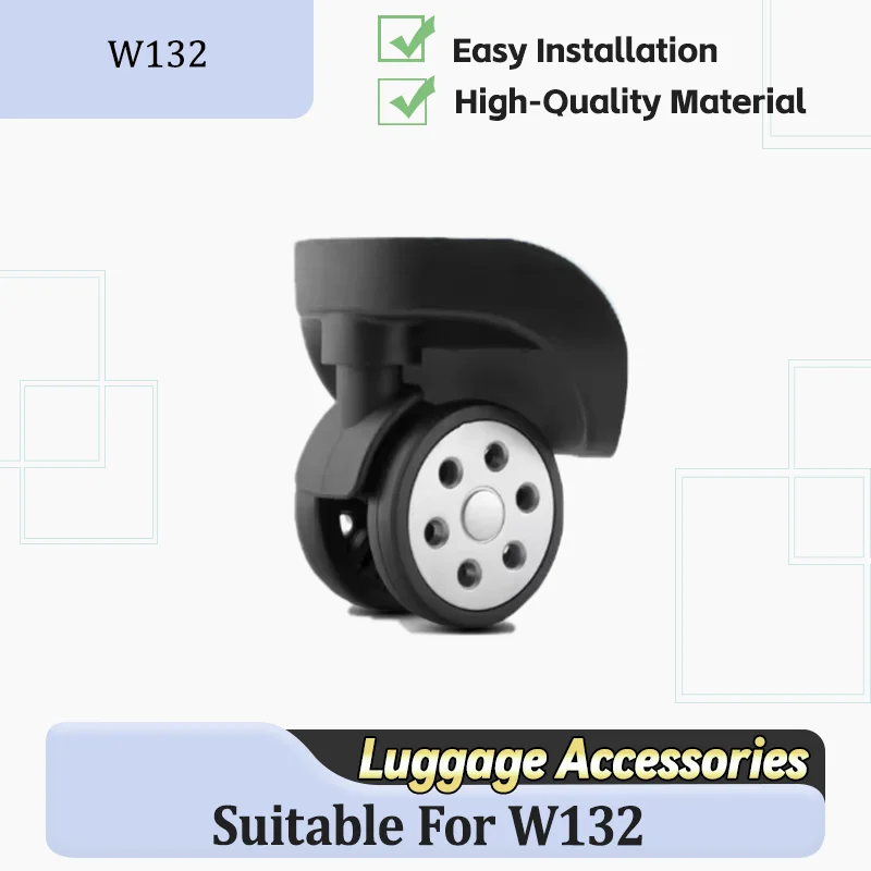 For W132 Durable Luggage Wheels Replacement Kit Silent 360°Swivel Casters Wear-Resistant Fit Most Suitcases Repair Accessories