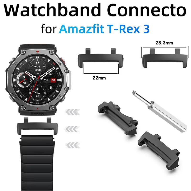 Amazfit T-Rex 3スマートウォッチ用高級メタルブレスレット、Huami Amazfit T rex 3ウォッチバンド用クイックフィットステンレススチールストラップ