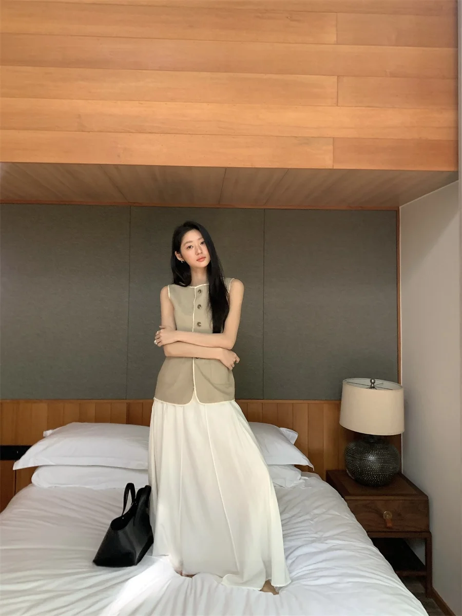 

TCCW модная цветная юбка трапециевидной формы, женская весенняя новая утягивающая длинная юбка с высокой талией, корейская версия для поездок на работу