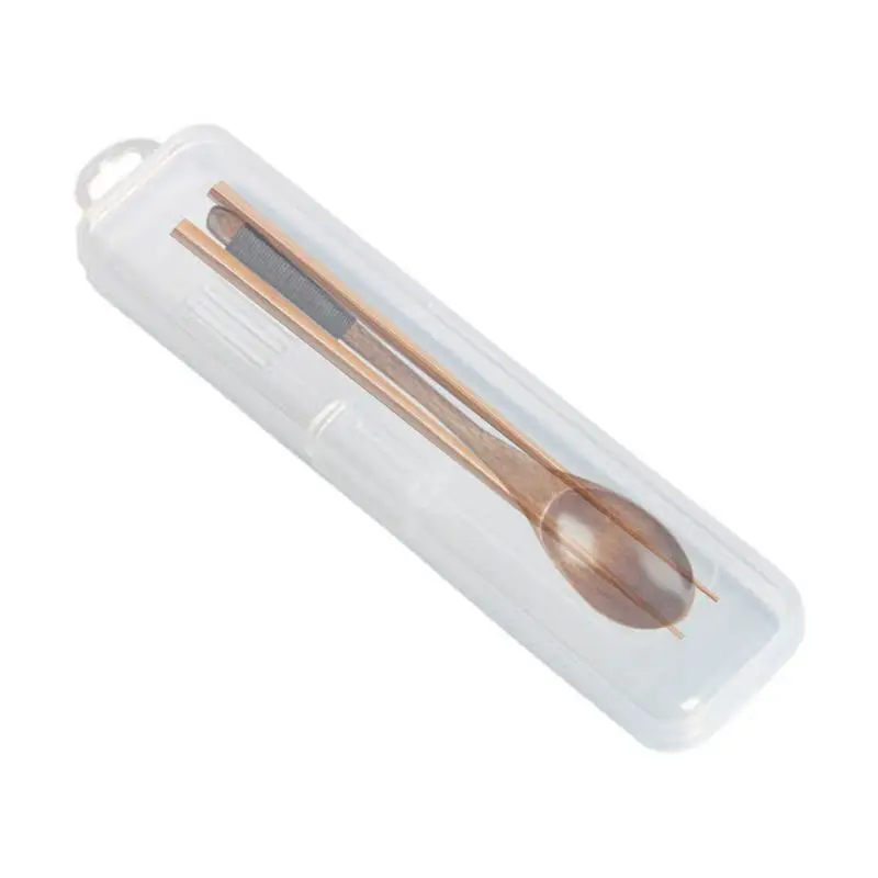 Travel Tableware Storage Case Flatware Holder Travel Box Clear Cutlery Storage Organizer For Spoon Fork Travel Straw Container