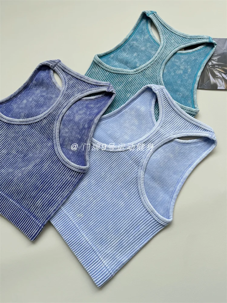 Seamless Yoga Top Fitness Sports  Gym Running Vest  Workout Women Athleisure Sleeveless Crop Top