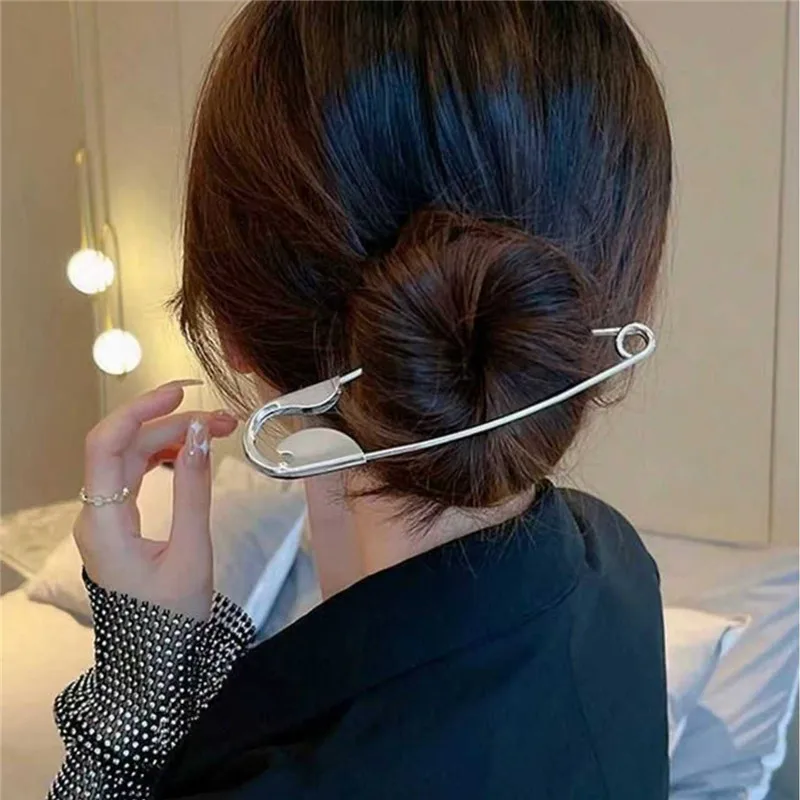 Neue große Sicherheitsnadel-Haarspangen aus Metall für Frauen und Mädchen, Haar-Accessoires, Haarklammern, Haarnadeln, Kopfbedeckungen, Geschenke