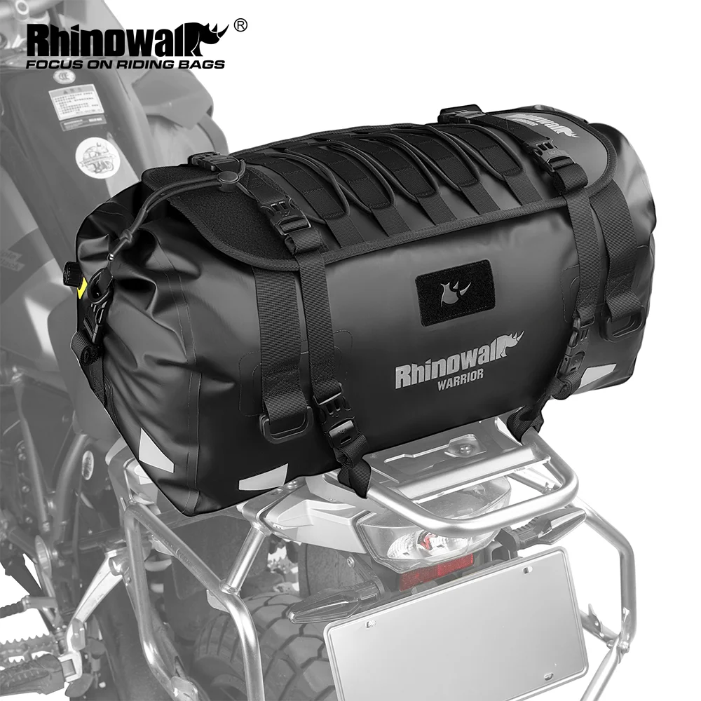 

Rhinowalk мотоциклетная задняя сумка-корзина 20 л/40 л, сухая непромокаемая сумка для хранения мотора, ремни для рюкзака, установка для езды на велосипеде на большие расстояния
