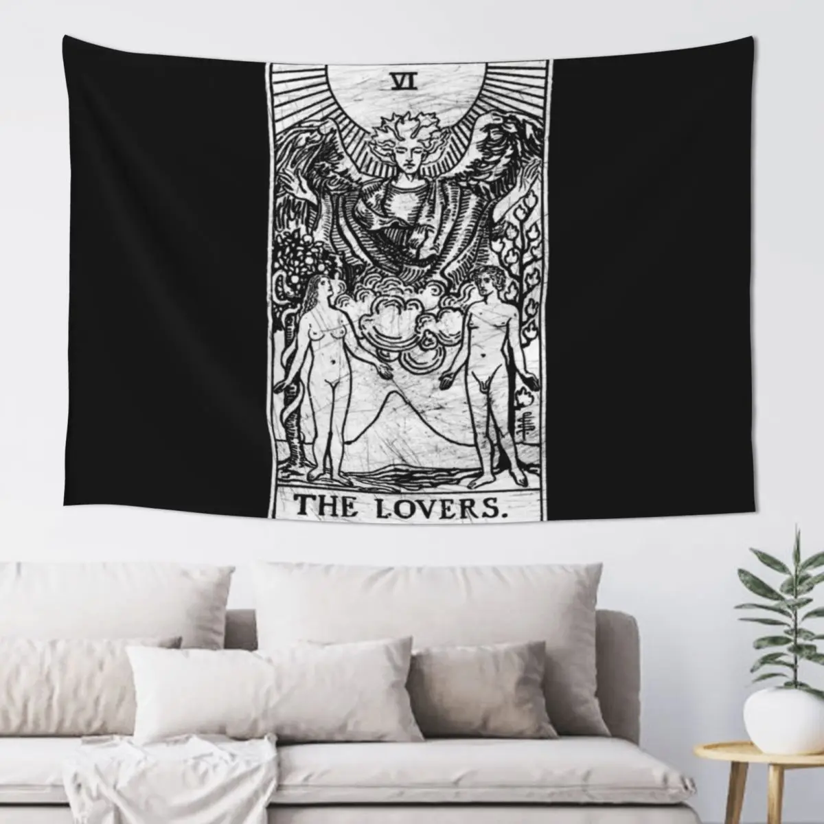 

The Lovers Tarot Card - Major Arcana - fortune telling - occult Tapestry Bedrooms Decor Nordic Home Decor Tapestry