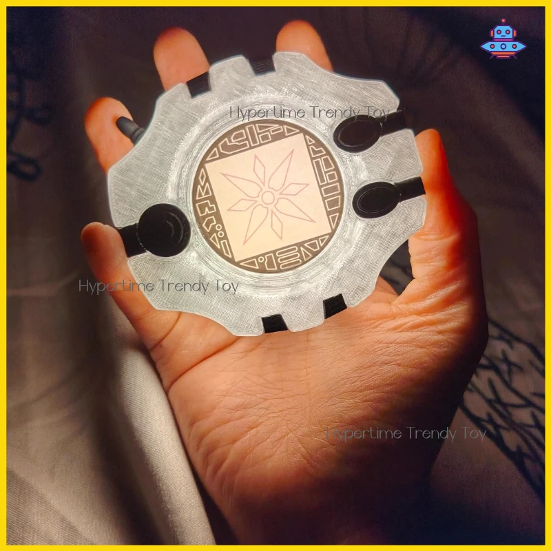 Digimon Digivice: Imán Luminoso con Símbolo Sagrado para Refrigerador, Llavero, Colgante de Moda, Luz Nocturna, Figura Coleccionable, Juguete de Moda, Regalo Sorpresa