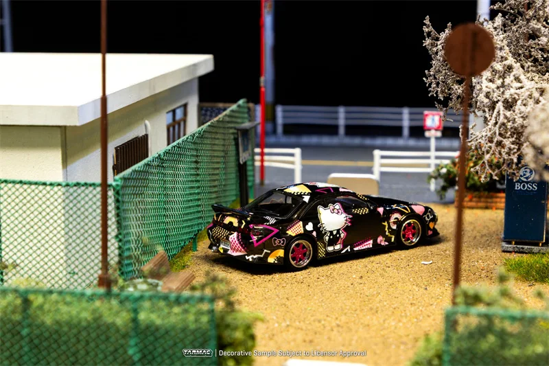 พรีเซลล์ ทาร์แมค x มิโจ 1:64 S14 ซิลเวีย เวอร์เท็กซ์ แบล็ค โครม โมเดลรถอัลลอย