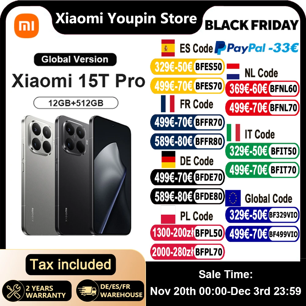 الإصدار العالمي من Xiaomi 15T Pro Leica شاشة 6.83 بوصة 144 هرتز 90 وات سلكية 50 وات لاسلكية HyperCharge 5500 مللي أمبير في الساعة كاميرا Xiaomi HyperOS الرئيسية