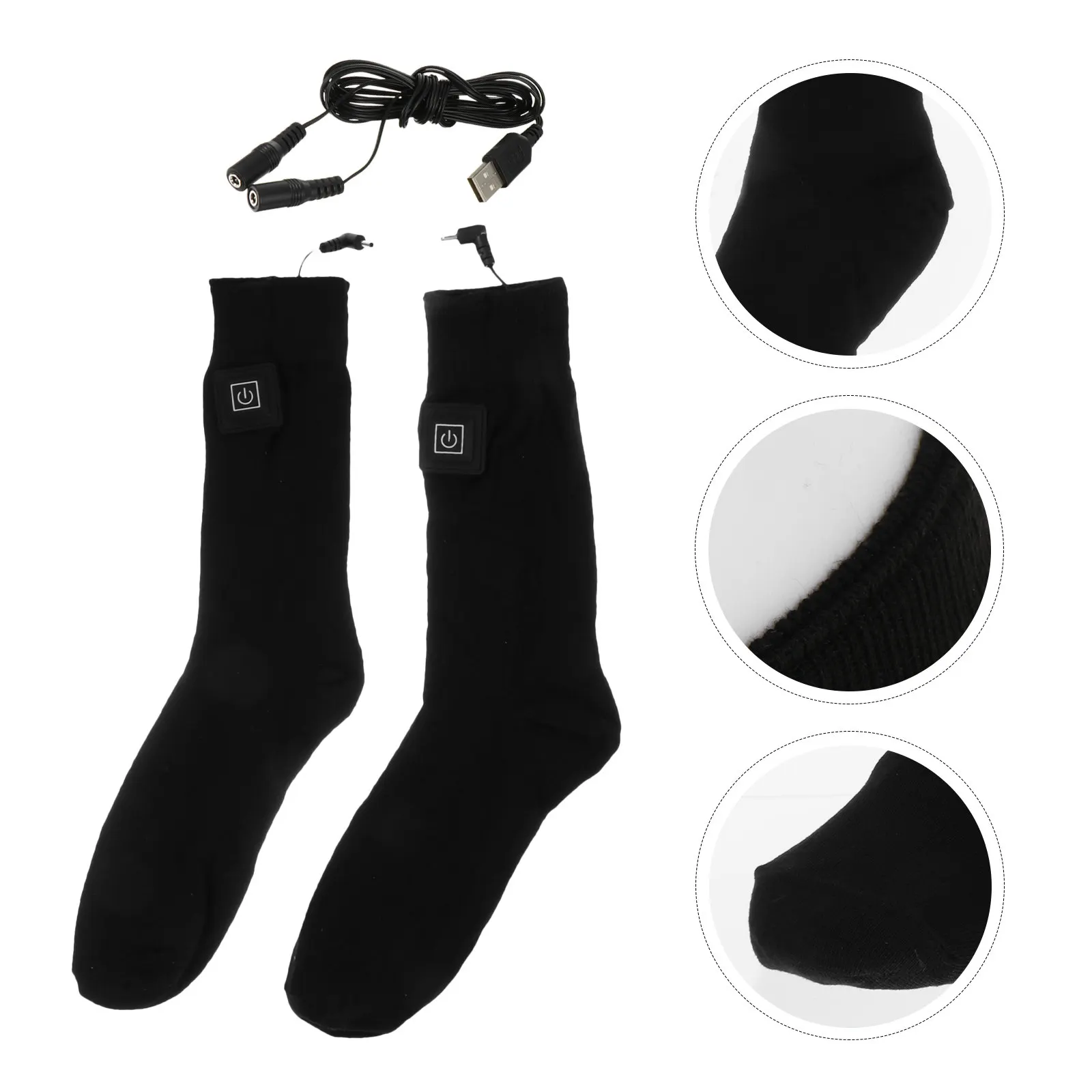 

1Pair Electric Heated Winter Socks Cotton Smart Temperature Control Warm Sock for Cycling Camping Climbing Outdoor Activities