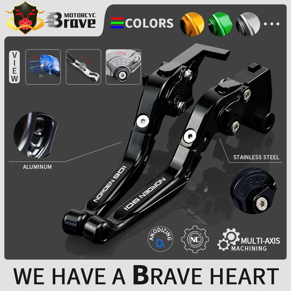 

For Norden 901 2022 2023 norden901 Motorcycle Adjustable Folding Extendable Brake Clutch Lever norden 901