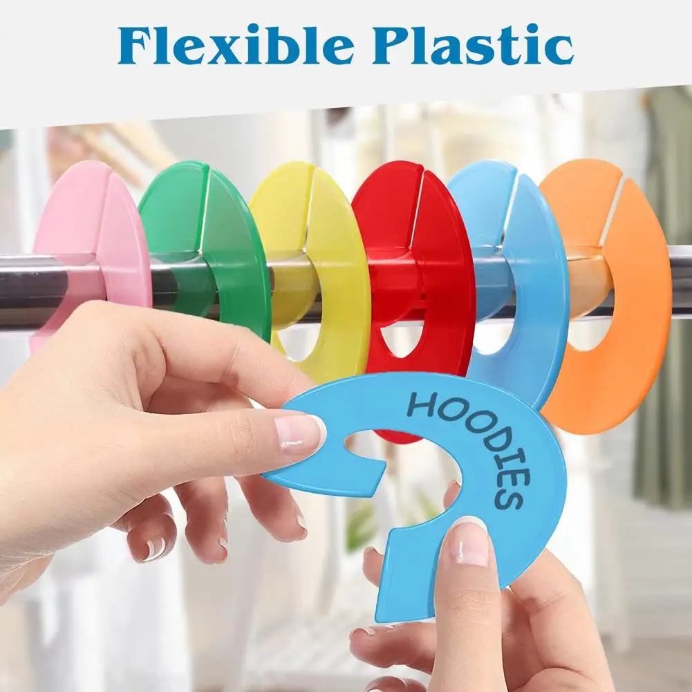 Compact Clothing Size Separators Compartment Separate Size Useful Round Clothing Size Hanger Dividers