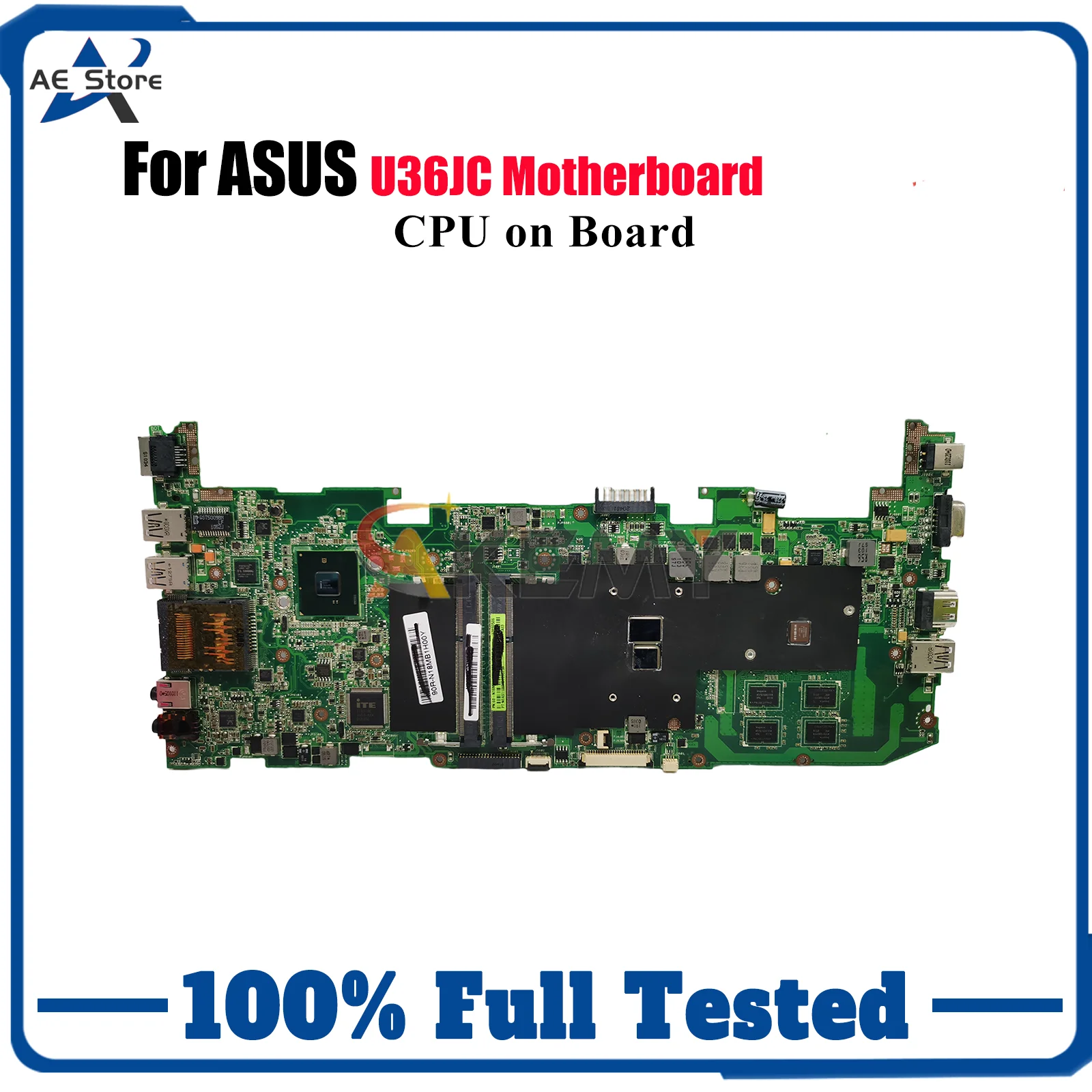 

U36JC Laptop Motherboard For ASUS ZenBook U36JC U36J Notebook Mainboard With i3 i5 i7 CPU 100% tests OK fast shipping stk