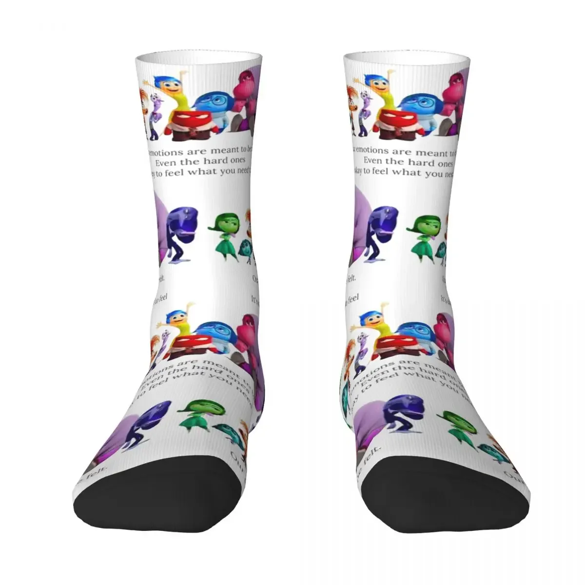 

Autumn Winter Hip-hop Women Men Inside Out Emotions Anxiety Anger Socks Cartoon Sweat Absorbing Middle Tube Socks