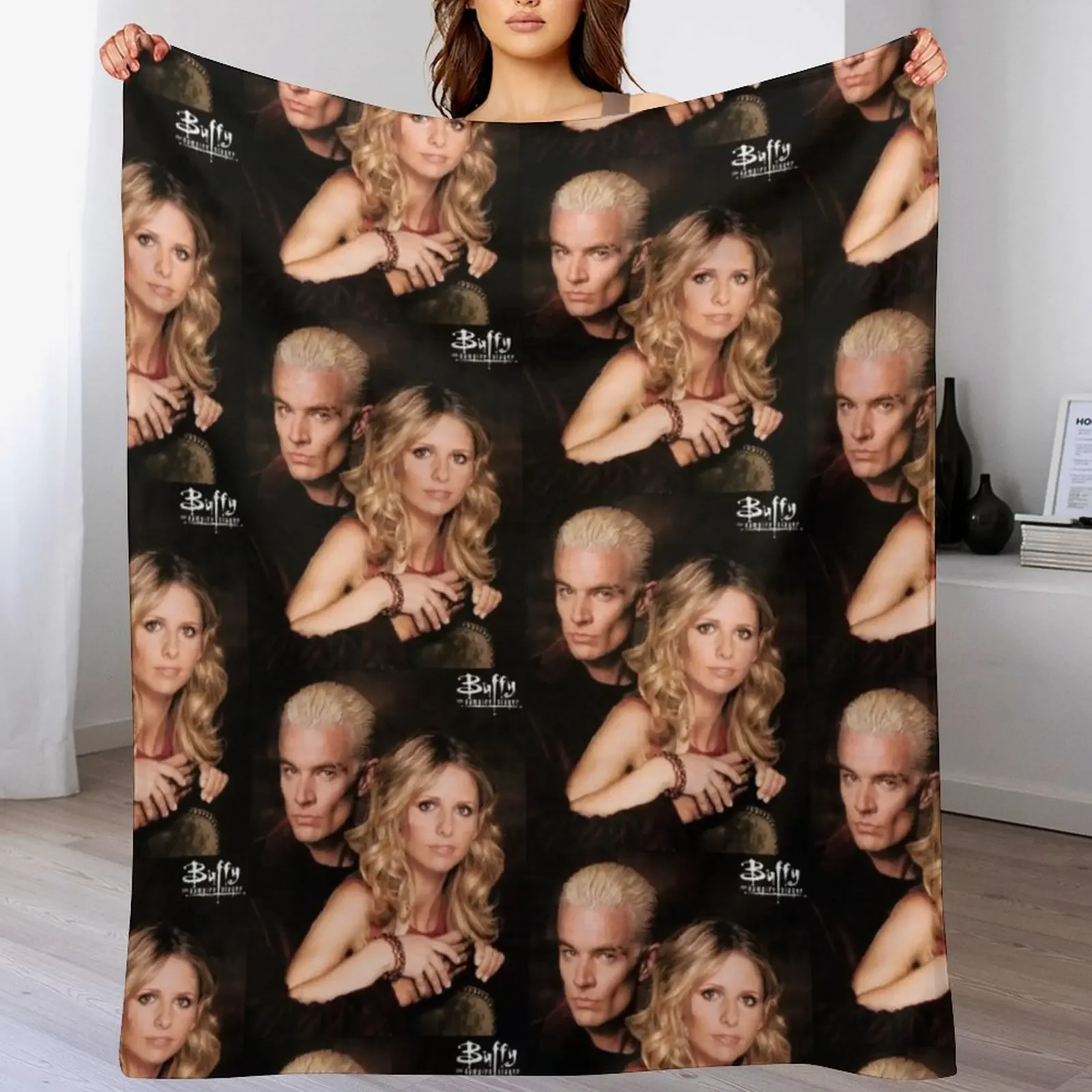 

SPIKE - BUFFY Throw Blanket Fuzzy Plush Throw Blanket for Sofa Chair