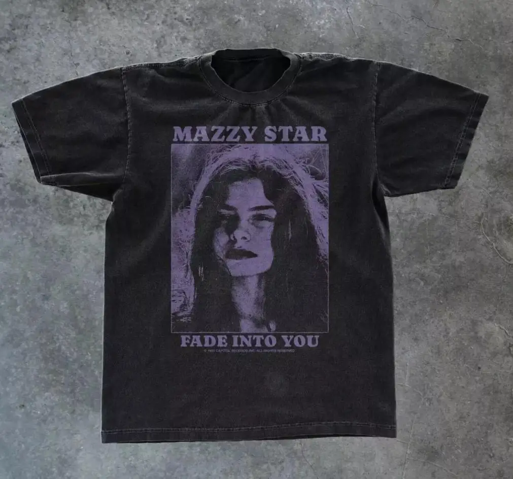 

Plus Size Summer Women's Vintage Mazzy Star T-Shirt Cotton Breathable Stylish Versatile Street Style Oversized