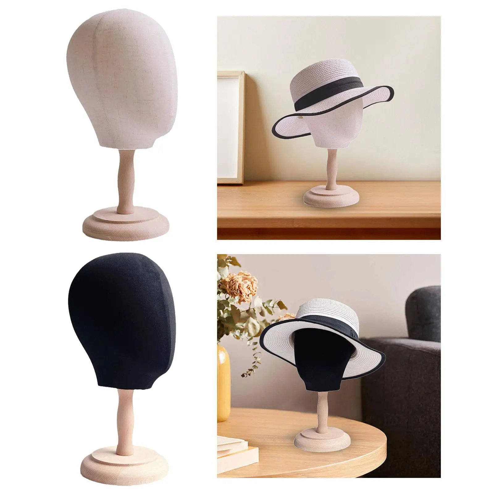 

Mannequin Head Model Styling Display Hat Display Holder Caps Storage Rack for Headphones