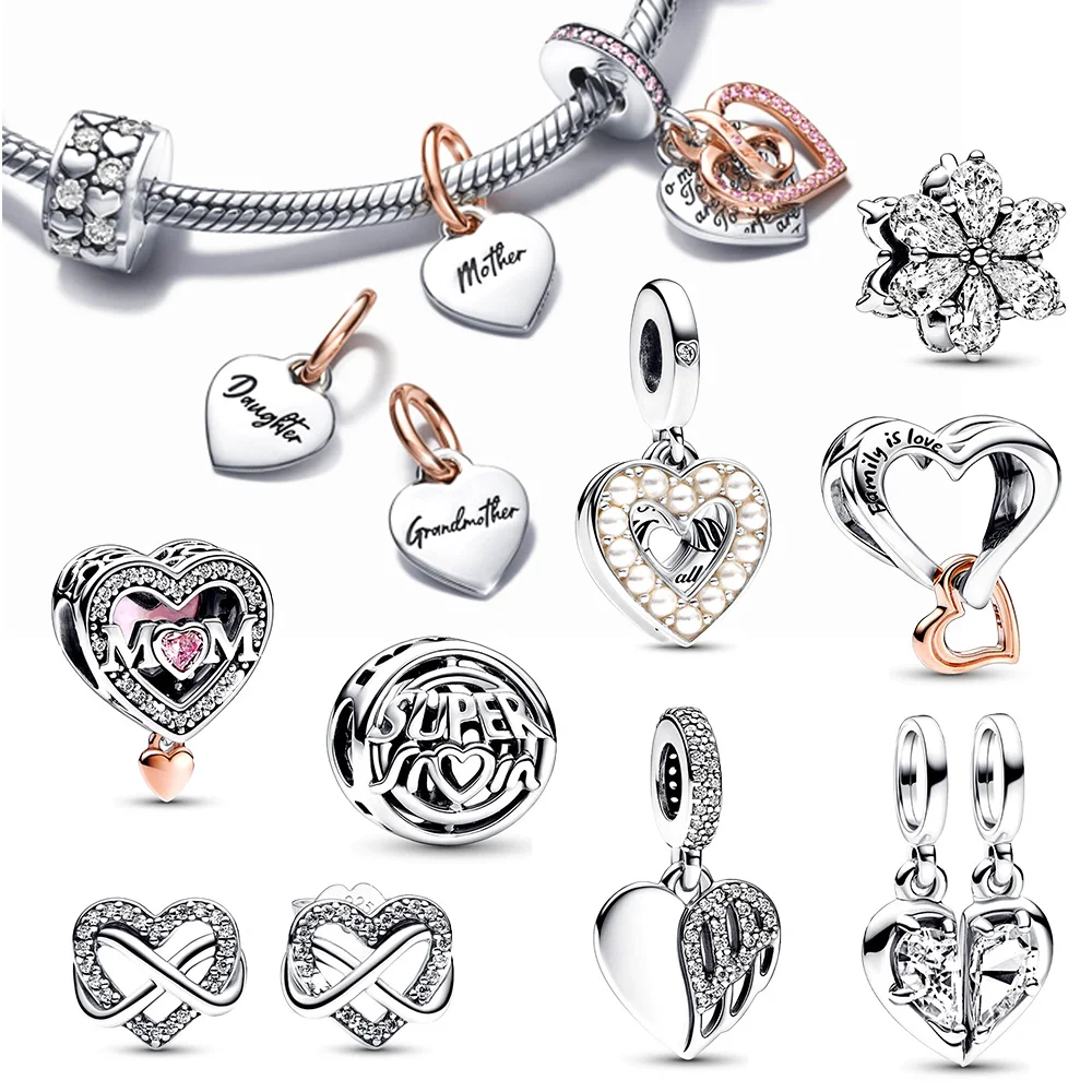 925 Silver Plated Flower Bird Series Charm Beads 2024 New Fit Pan Original Bracelet For Jewelry Making image 6